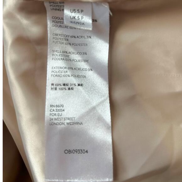 Anthropologie Leona Faux Fur Coat Women's Small Jacket Cozy White Blue Brown - Picture 7 of 9